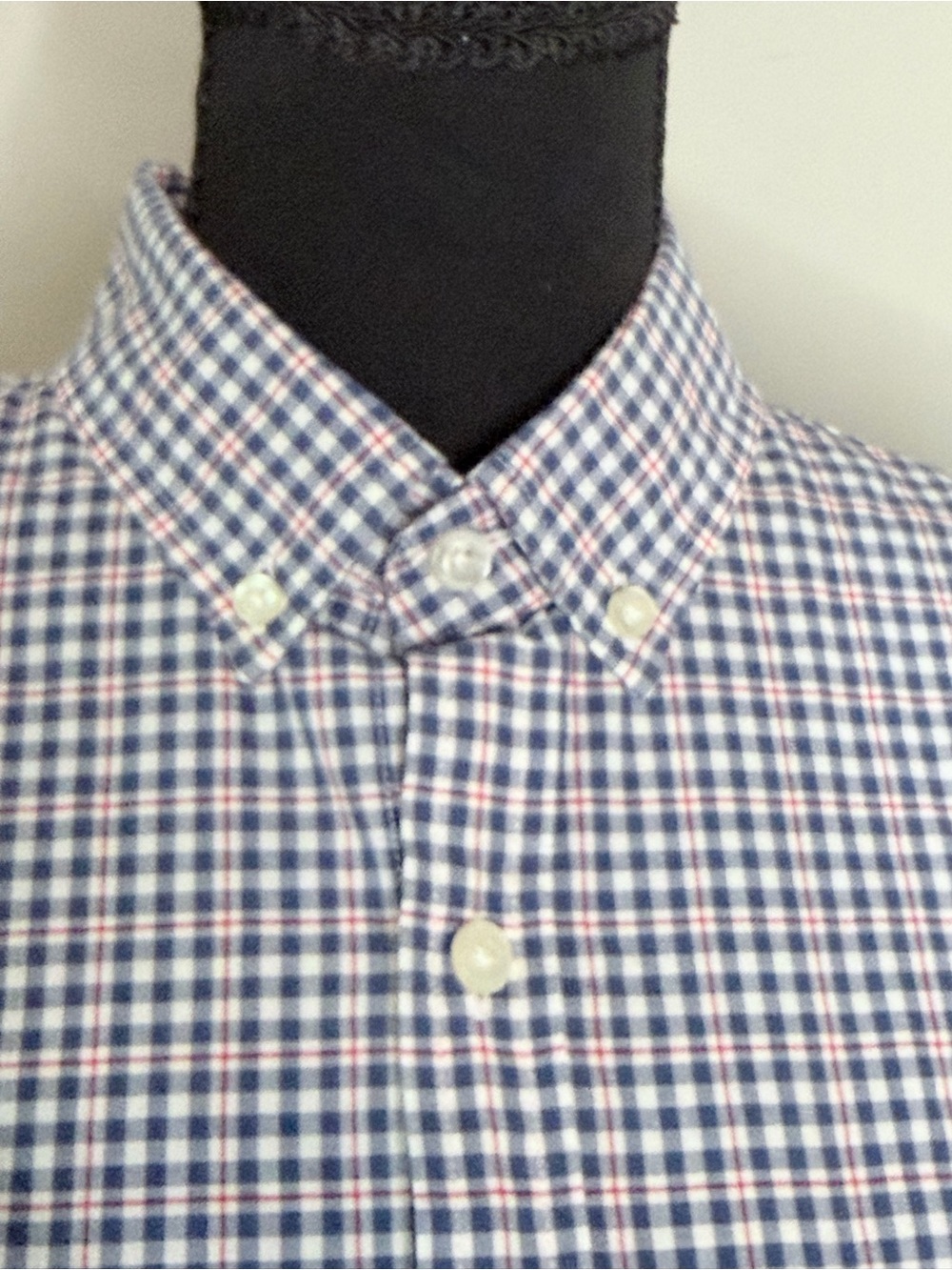 Vineyard Vines Tucker Shirt Men's S Slim Check Blue Red Cotton Button-Down